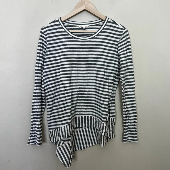 CAbi • Asymmetrical Striped Long Sleeve Shirt - Picture 2 of 8